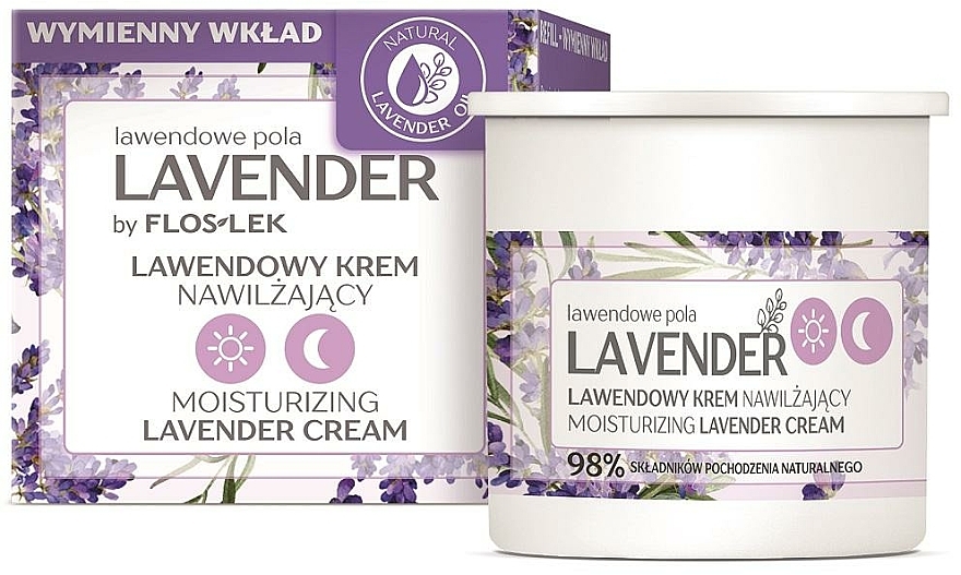 Lawendowy krem nawilżający do twarzy na dzień i na noc - Floslek Moisturizing Lavender Cream (uzupełnienie) — Zdjęcie N1