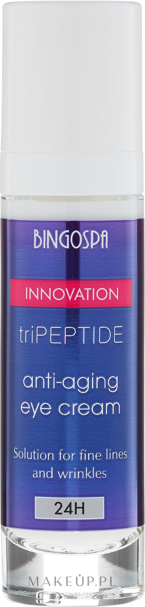 Przeciwzmarszczkowy krem peptydowy do walki ze zmarszczkami wokół oczu - BingoSpa Innovation TriPeptide Anti-Aging Eye Cream — Zdjęcie 50 g