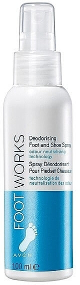 Odświeżający spray do stóp - Avon Foot Works Deodorising Foot & Shoe Spray — Zdjęcie N1