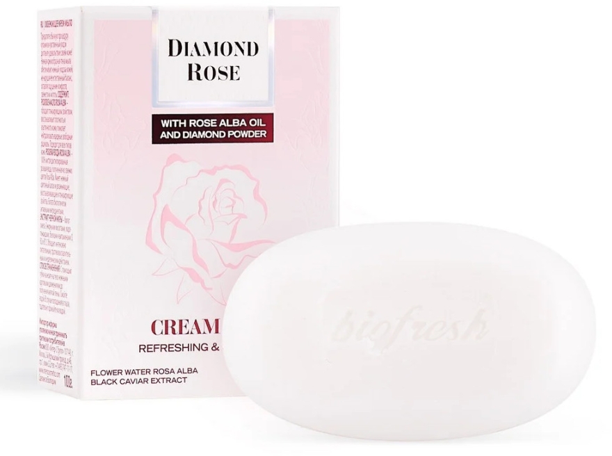 Nawilżający kremowe mydło różane - BioFresh Diamond Rose Cream Soap