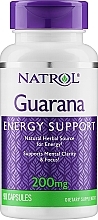 Guarana, 200 mg - Natrol Gyarana — Zdjęcie N1