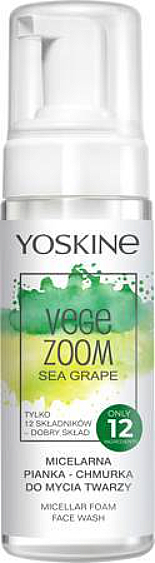 Micelarna pianka do mycia twarzy - Yoskine Vege Zoom Sea Grape Micellar Foam Face Wash — Zdjęcie N1