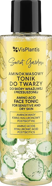 Tonik do skóry suchej i wrażliwej - Vis Plantis Secret Garden Amino Acid Face Tonic — Zdjęcie N1