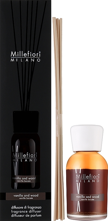 Dyfuzor zapachowy Wanilia i drewno - Millefiori Milano Natural Diffuser Vanilla & Wood  — Zdjęcie N1
