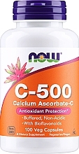 WItamina C z wapniem w kapsułkach - Now Foods Vitamin C-500 Calcium Ascorbate Capsules — Zdjęcie N1