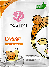 Kup Nawilżająca maseczka w płachcie do twarzy ze śluzem ślimaka - YeSiMi Snail Mucin Face Mask