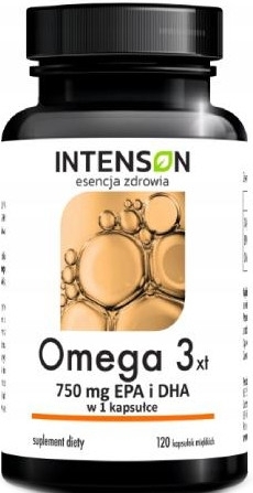 Suplement diety Omega 3 - Intenson Omega 3 Xt — Zdjęcie 120 szt.