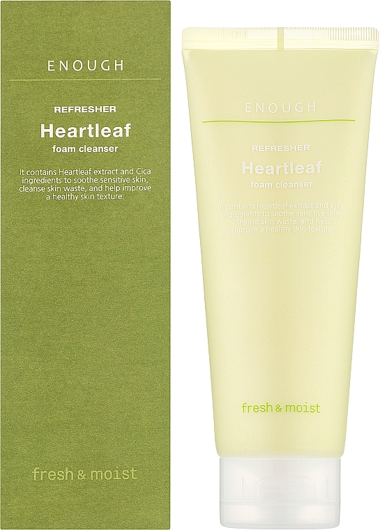 Pianka oczyszczająca z ekstraktem z centelli - Enough Refresher Heartleaf Foam Cleanser — Zdjęcie N2