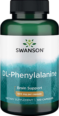 Suplement diety DL-Fenyloalanina, 500 mg - Swanson Dl-Phenylalanine — Zdjęcie N1