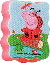 Gąbka do kąpieli dla dzieci Świnka Peppa, Peppa w kostiumie biedronki, czerwona - Suavipiel Peppa Pig Bath Sponge — Zdjęcie N1