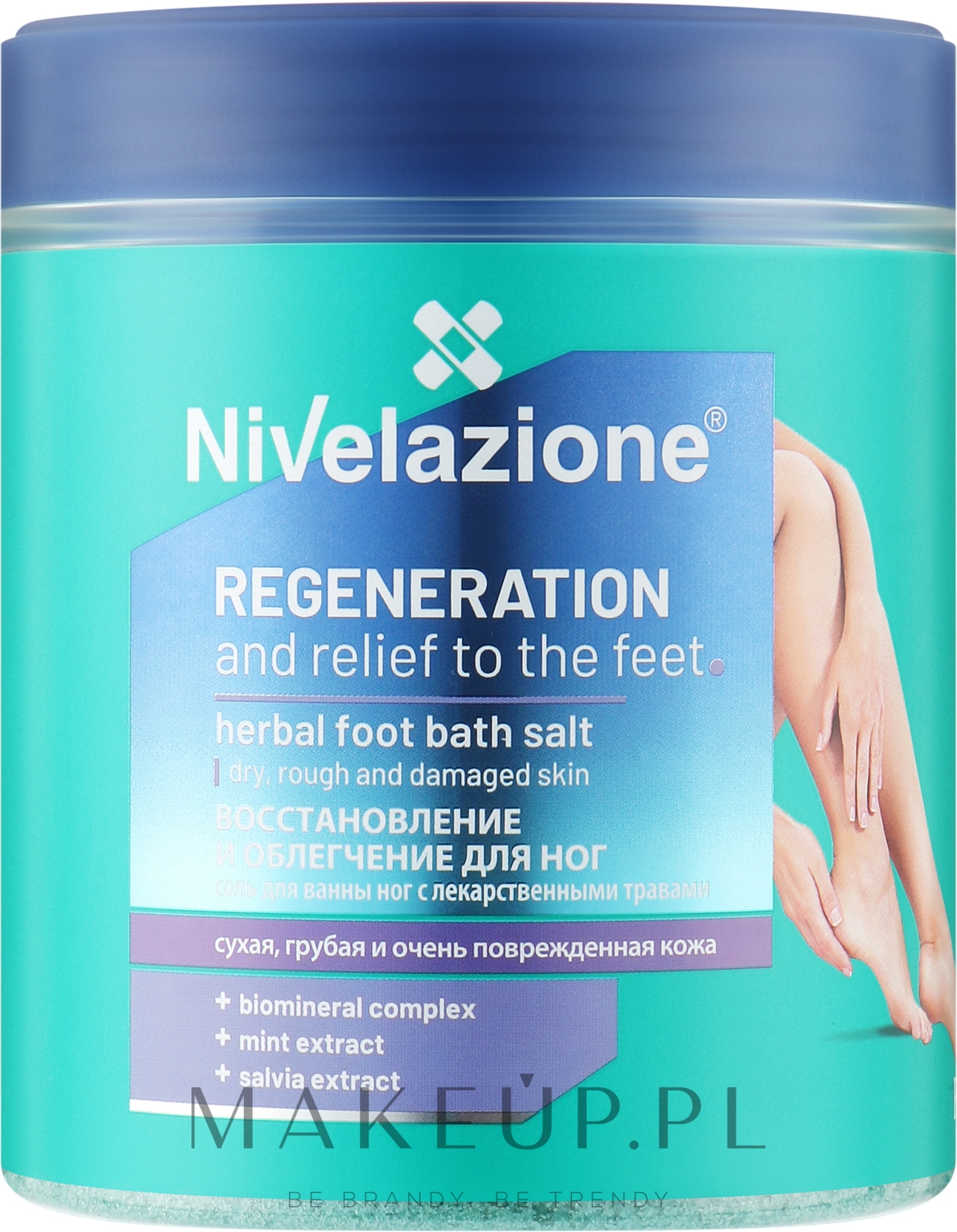 Ziołowa sól do kąpieli stóp Regeneracja i ulga dla stóp - Farmona Nivelazione — Zdjęcie 600 g