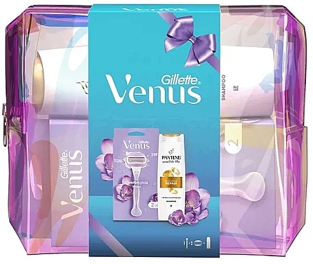 Zestaw - Gillette Venus (razor/1pcs + blade/2pcs + shmp/250ml + bag) — Zdjęcie N1