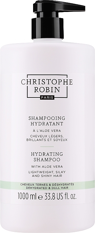 Nawilżający szampon z aloesem do włosów - Christophe Robin Hydrating Shampoo with Aloe Vera