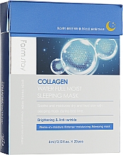Nawilżająca maska do twarzy z kolagenem na noc - FarmStay Collagen Water Full Moist Sleeping Mask — Zdjęcie N3
