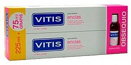 Zestaw do pielęgnacji twarzy - Dentaid Vitis Eences Gums (2x150ml/toothpaste + m/wash/300ml)	 — Zdjęcie N1