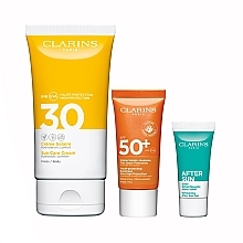 Zestaw - Clarins Sun Body Expert (b/cr/150ml + f/cr/30ml + gel/8ml + f/ser/1pc) — Zdjęcie N1