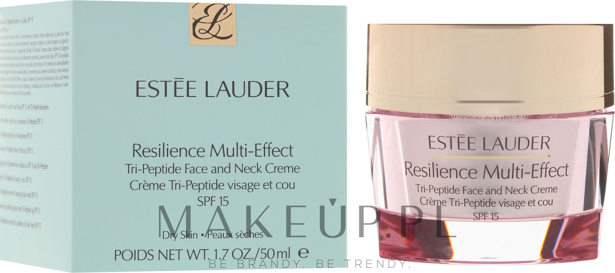 Trójpeptydowy krem do twarzy i szyi do skóry suchej SPF 15 - Estée Lauder Resilience Multi-Effect Tri-Peptide Face And Neck Creme — Zdjęcie 50 ml