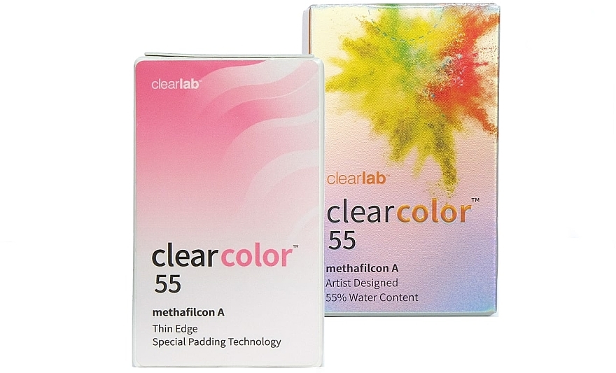 Soczewki kontaktowe jednodniowe, pomarańczowe, 2 szt. - Clearlab Clearcolor 55 — Zdjęcie N1