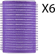 Kup Wałki do włosów na rzepy 6 szt, 70799, 32 mm, fioletowe - Deni Carte