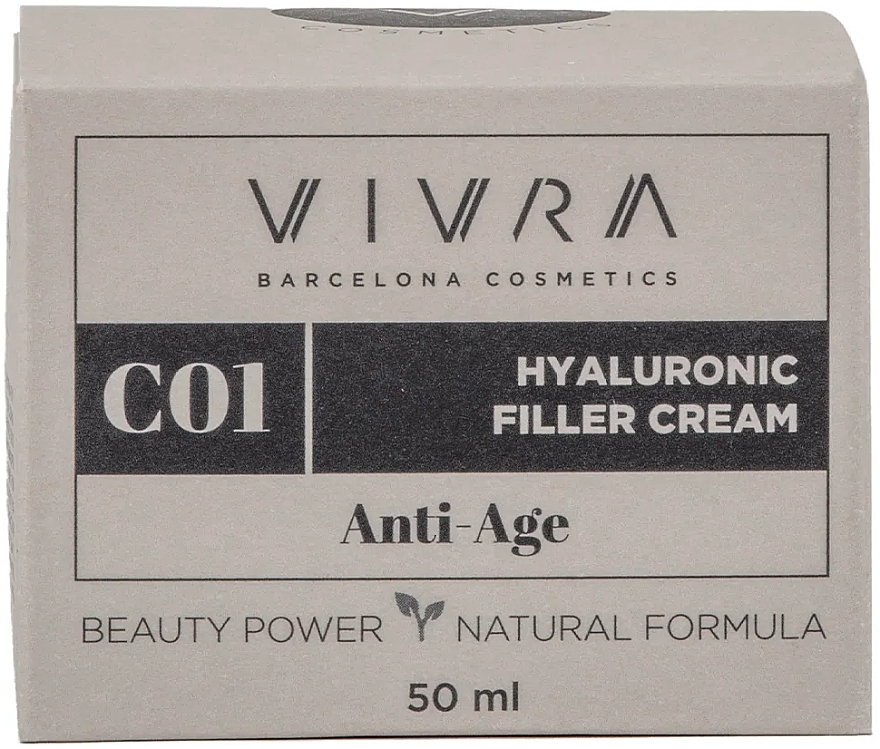 Krem przeciwstarzeniowy z kwasem hialuronowym - Vivra Hyaluronic Filler Cream Anti-Age — Zdjęcie N2