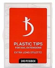 Kup Górne formy do przedłużania paznokci Extra Long Stiletto, 240 szt. - Kodi Professional Plastic Tips For Nail Extensions