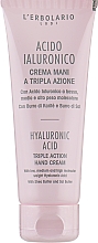 Kup Nawilżający krem do rąk z kwasem hialuronowym - L'Erbolario Hyaluronic Acid Triple Action Hand Cream