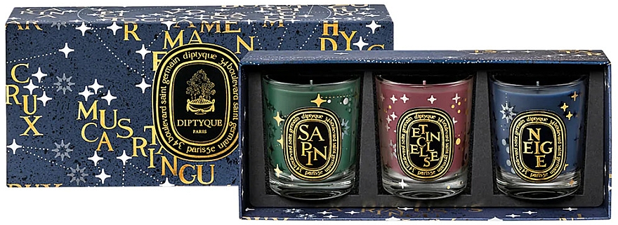 Zestaw - Diptyque Holiday Scented Candles Set (candle/3x70g) — Zdjęcie N1