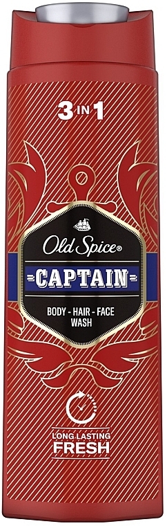 Szampon-żel pod prysznic 3w1 - Old Spice Captain Body Hair Face Wash 3 in 1 — Zdjęcie N1