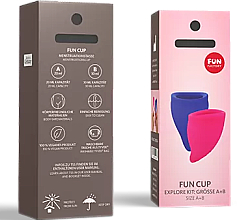 Kup Zestaw kubeczków menstruacyjnych rozmiar A i B - Fun Factory Fun Cup Explore Kit
