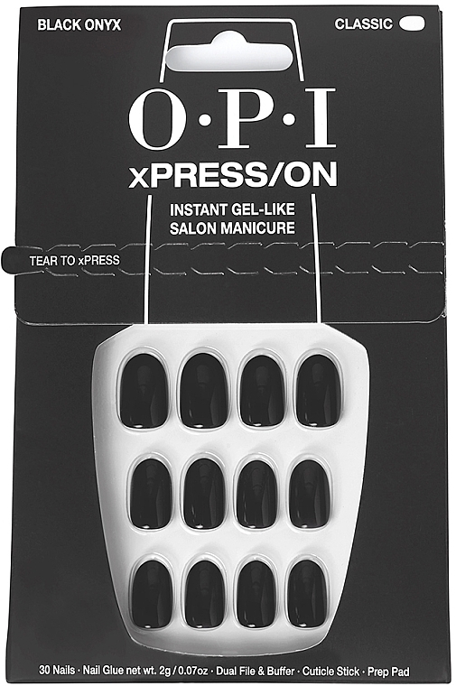Zestaw sztucznych paznokci - OPI Xpress/On Lady In Black — Zdjęcie N1