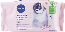 Biodegradowalne chusteczki micelarne do demakijażu - NIVEA Biodegradable Micellar Cleansing Wipes 3 In 1 Penguin — Zdjęcie N1
