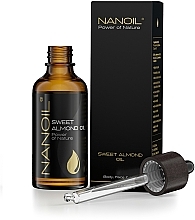 Olej ze słodkich migdałów - Nanoil Body Face and Hair Sweet Almond Oil — Zdjęcie N4