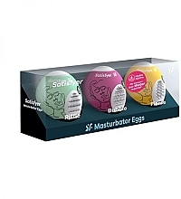 Zestaw - Satisfyer Masturbator Egg 3er Set Riffle,Bubble,Fierce — Zdjęcie N1