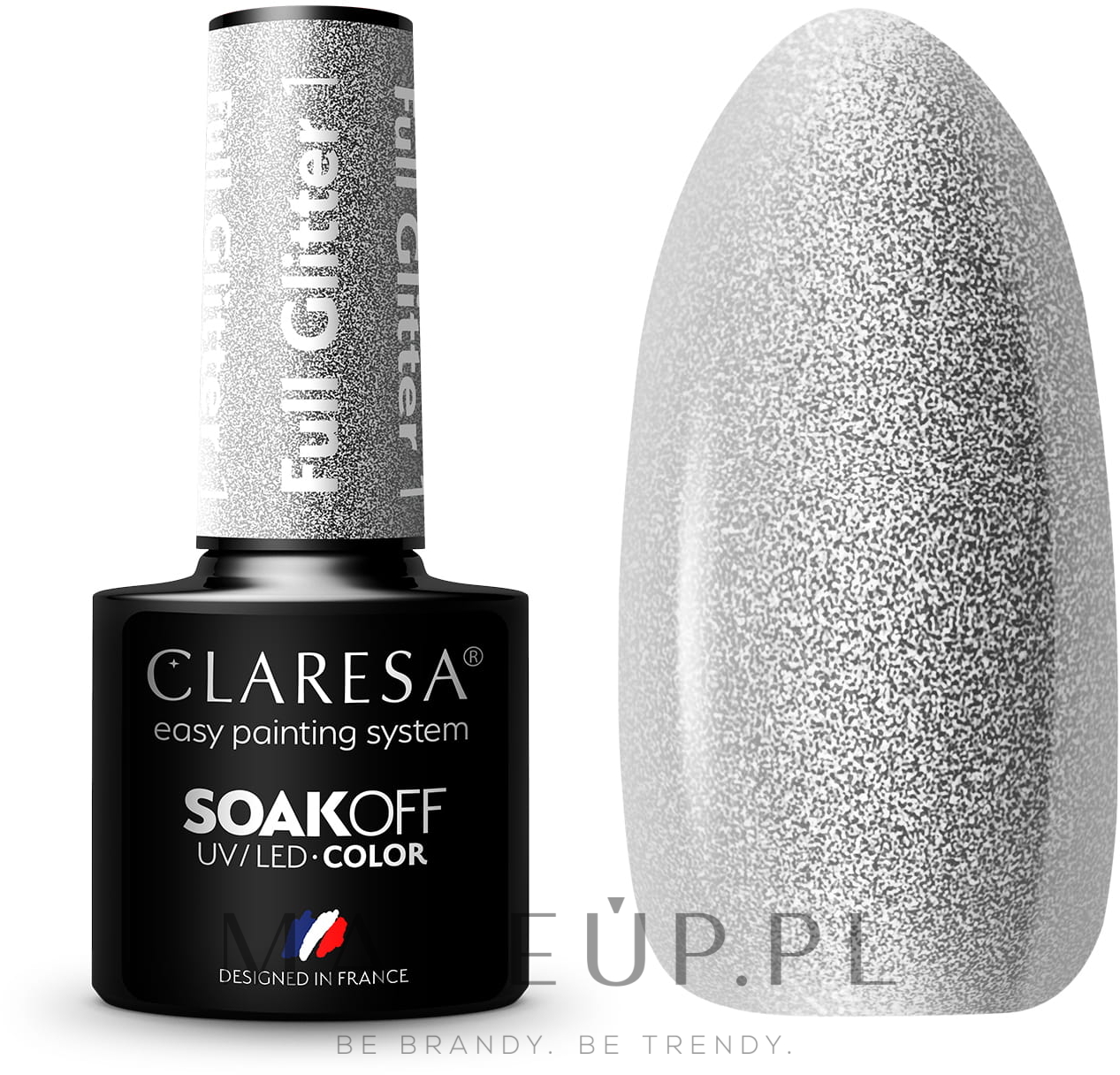 Żelowy lakier do paznokci - Claresa Full Glitter SoakOff UV/LED Color — Zdjęcie 1