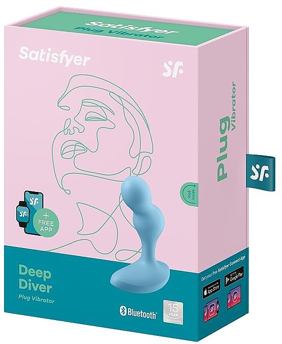 Masażer prostaty, niebieski - Satisfyer Deep Diver Connect App Blue — Zdjęcie N4