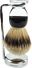 Pędzel do golenia i stojak, srebrny - Golddachs Brush & Stand, Silver Tip Badger, Acrylic, Chrom — Zdjęcie N1