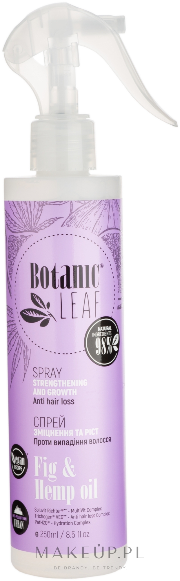 Spray wzmacniający oraz zapobiegający wypadaniu włosów - Botanic Leaf — Zdjęcie 250 ml
