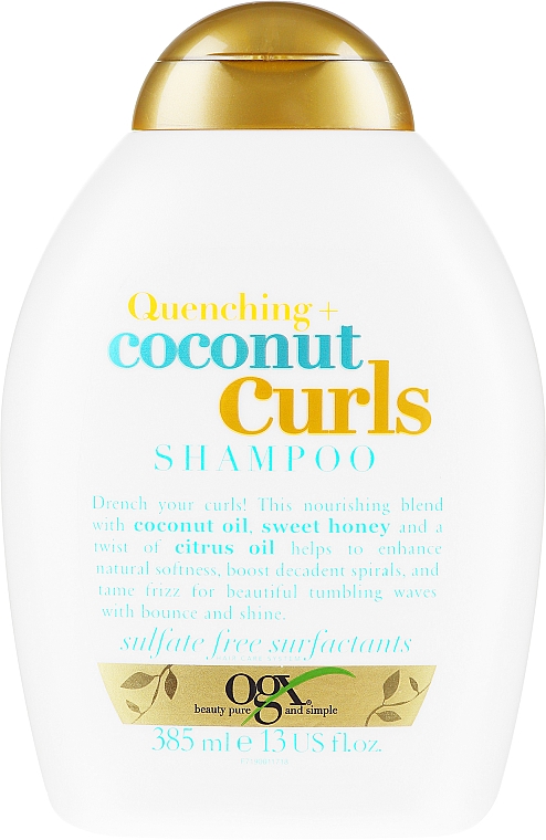 Szampon z olejem kokosowym do włosów kręconych - OGX Quenching + Coconut Curls Shampoo