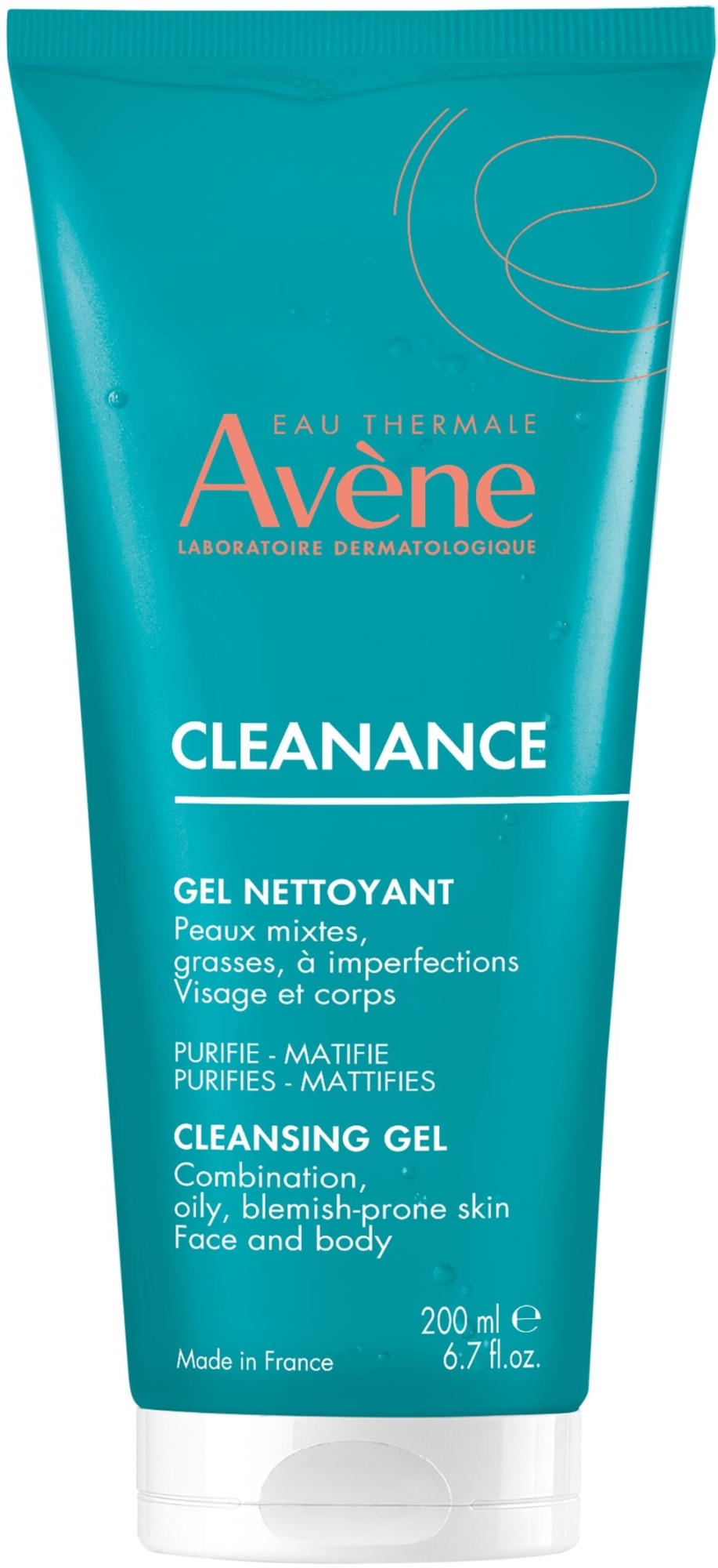 Oczyszczający żel do cery tłustej i trądzikowej - Avene Cleanance Cleansing Gel (tubka) — Zdjęcie 200 ml