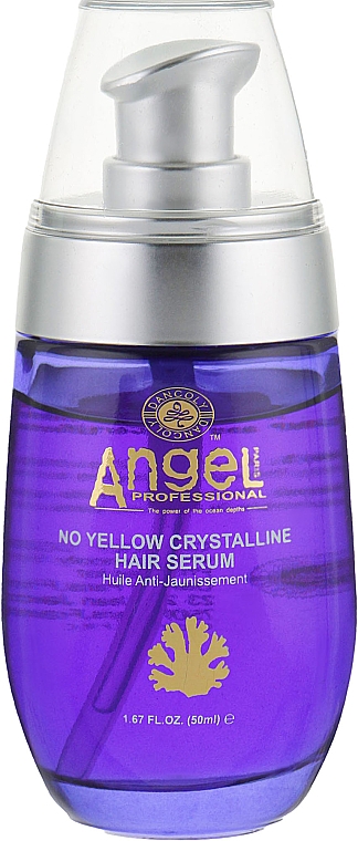 Serum do włosów z olejkiem makadamia i arganowym - Angel Professional Paris No Yellow Crystalline Hair Serum — Zdjęcie N1