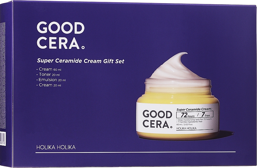 Zestaw podarunkowy - Holika Holika Good Cera Super Ceramide Cream Sensitive Gift Set (cr 60 ml + toner 20 ml + em 20 ml + cr 20 ml) — фото N1