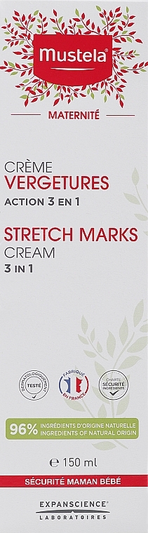 Krem na rozstępy w ciąży - Mustela Maternité Stretch Marks Cream Active 3in1 — Zdjęcie N3