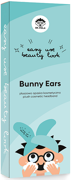 Opaska kosmetyczna do włosów Uszy, miętowa - Dr Mola Rabbit Ears Hair Band — Zdjęcie N1