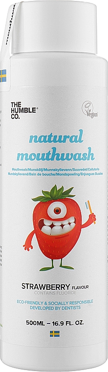 Płyn do płukania ust dla dzieci - The Humble Co Mouthwash Kids Strawberry — Zdjęcie N1