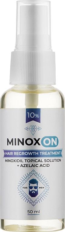 Balsam na porost włosów 10% - Minoxon Hair Regrowth Treatment Minoxidil Topical Solution + Azelaic Acid 10% — Zdjęcie N1