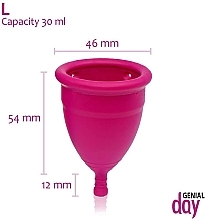 Kubeczek menstruacyjny, rozmiar L - Genial Day Menstrual Cup Large — Zdjęcie N5