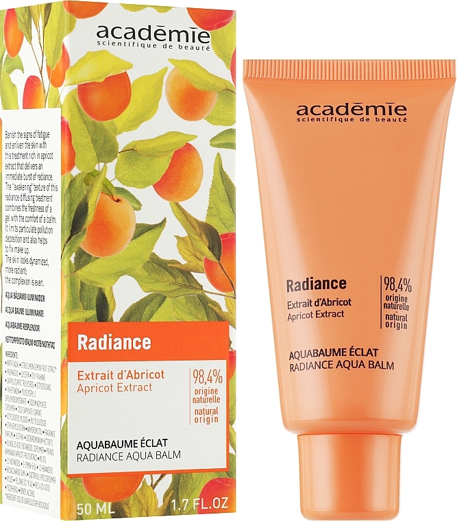 Balsam do twarzy z ekstraktem z moreli - Academie Radiance Aqua Balm Eclat 98.4% Natural Ingredients — Zdjęcie N2
