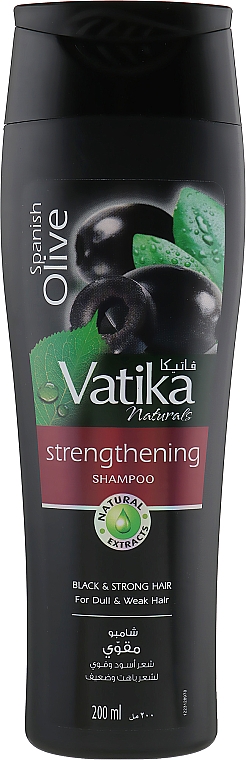 Wzmacniający szampon do włosów z ekstraktem z czarnych oliwek - Dabur Vatika Black Olive Shampoo — Zdjęcie N3