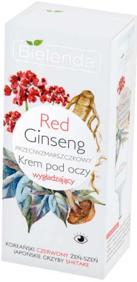 Przeciwzmarszczkowy krem wygładzający pod oczy Czerwony żeń-szeń - Bielenda Red Ginseng — Zdjęcie N2