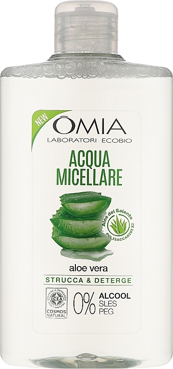 Woda micelarna z aloesem - Omia Laboratori Ecobio Micellar Water Aloe Vera — Zdjęcie N1
